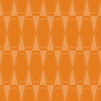 Mid Century Modern Geometric Orange Hexad Pattern Coffee Mug Gallery Image 2