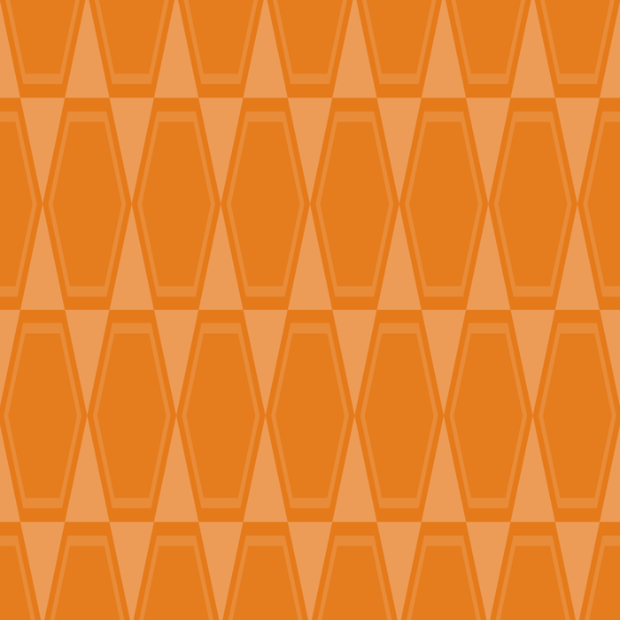Mid Century Modern Geometric Orange Hexad Pattern Coffee Mug Gallery Image 2