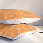 Mid Century Modern Geometric Orange Hexad Pattern Pillow Sham Gallery Image 3