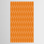 Mid Century Modern Geometric Orange Hexad Pattern Tablecloth Gallery Image 2