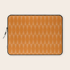 Mid Century Modern Geometric Orange Hexad Pattern Laptop Sleeve Gallery Image 1
