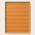 Mid Century Modern Geometric Orange Hexad Pattern Serving Tray Gallery Image 1