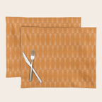 Mid Century Modern Geometric Orange Hexad Pattern Placemat Gallery Image 1
