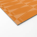 Mid Century Modern Geometric Orange Hexad Pattern Welcome Mat Gallery Image 2