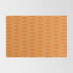Mid Century Modern Geometric Orange Hexad Pattern Rug Gallery Image 2