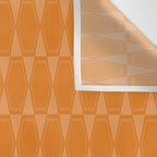 Mid Century Modern Geometric Orange Hexad Pattern Wall Tapestry Gallery Image 3