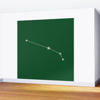 Aries Zodiac Star Constellation Line Art Green Wall Mural Gallery Image 2