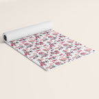 Hygge raccoon // white background Yoga Mat Gallery Image 2