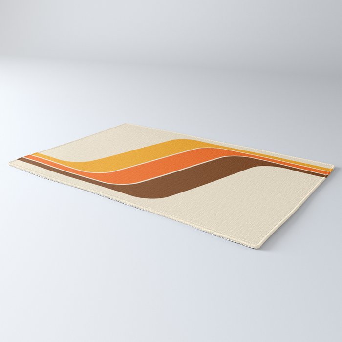 Retro 70s Stripe Colorful Rainbow 521 Rug Gallery Image 3