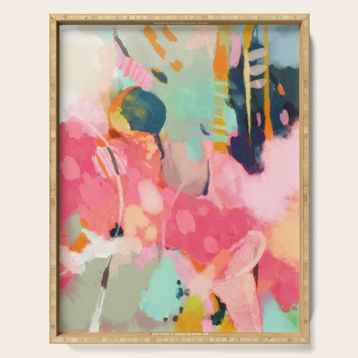 spring moon earth garden Serving Tray Gallery Image 1
