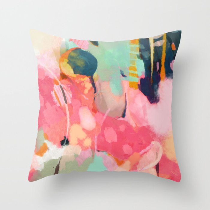 spring moon earth garden Throw Pillow Gallery Image 6