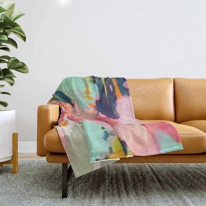 spring moon earth garden Throw Blanket Gallery Image 1
