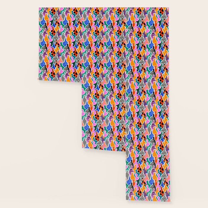 Colorful diverse people collage art pattern Wallpaper Gallery Image 3