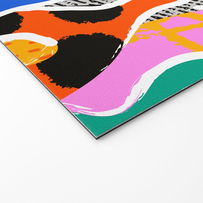Colorful diverse people collage art pattern Welcome Mat Gallery Image 2