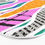 Colorful diverse people collage art pattern Bath Mat Gallery Image 3