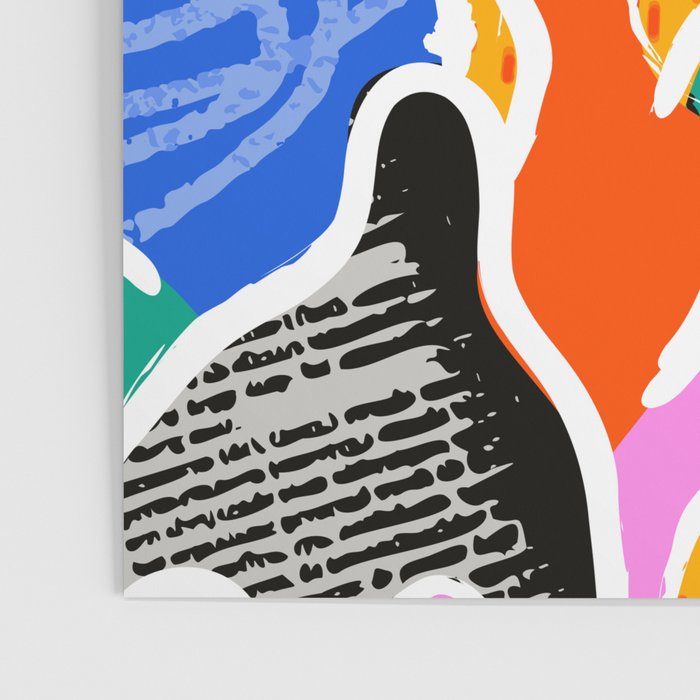 Colorful diverse people collage art pattern Poster Gallery Image 3