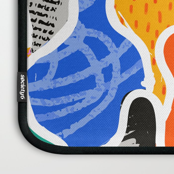 Colorful diverse people collage art pattern Laptop Sleeve Gallery Image 3