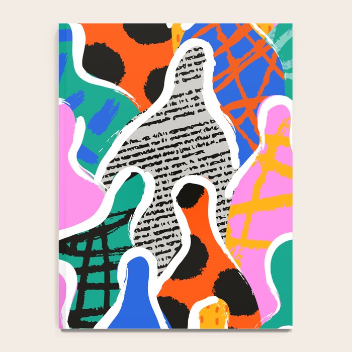 Colorful diverse people collage art pattern Notebook Gallery Image 4