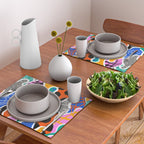 Colorful diverse people collage art pattern Placemat Gallery Image 2