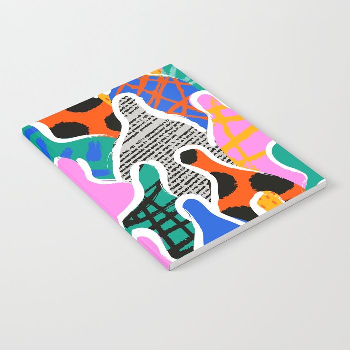 Colorful diverse people collage art pattern Notebook Gallery Image 2
