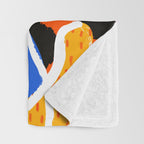 Colorful diverse people collage art pattern Throw Blanket Gallery Image 3