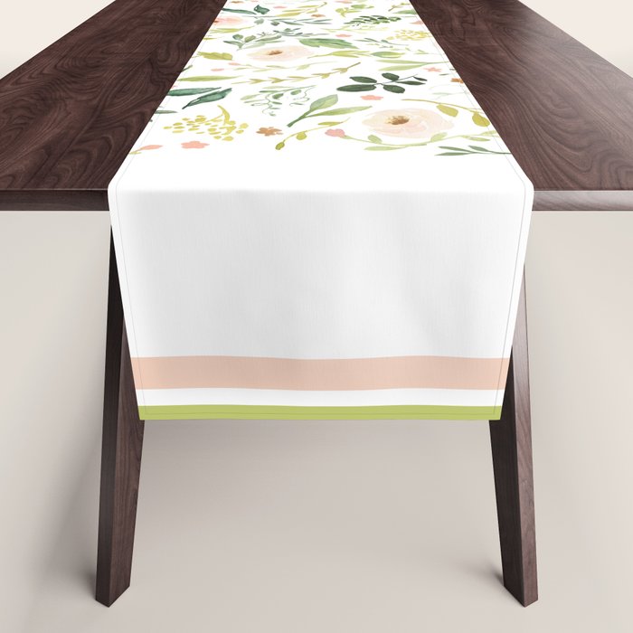 Botanical Spring Flowers Table Runner Gallery Image 1
