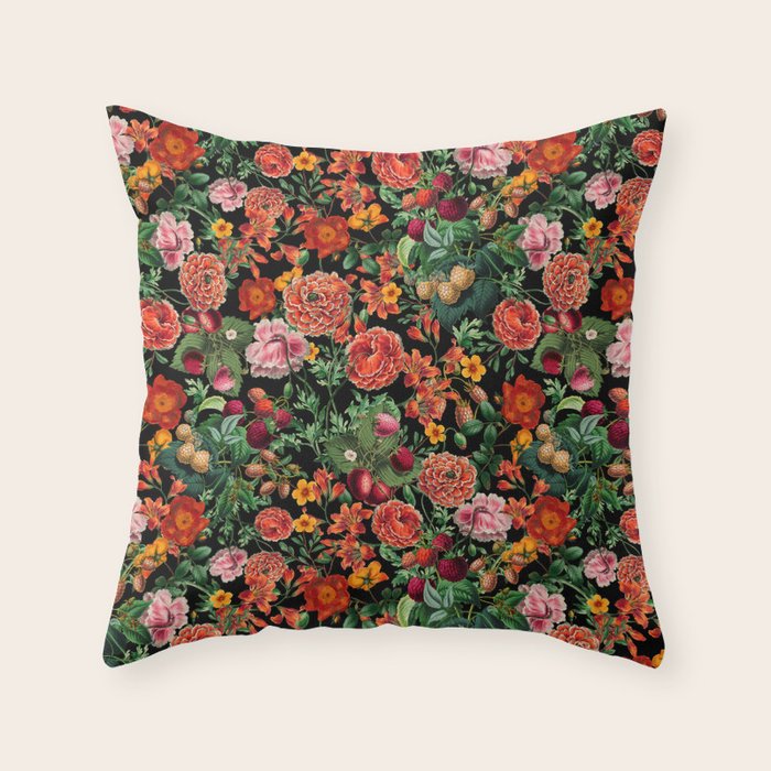 Magical Garden Night Throw Pillow Gallery Image 6