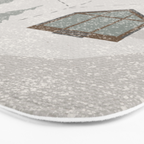a wooden house in a snowy forest Bath Mat Gallery Image 3