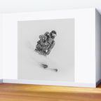 Ski Powder // Black and White Snowy Colorado Backcountry Skiing Whiteout Snowing Wall Mural Gallery Image 2