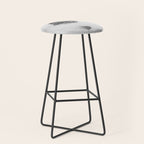 Ski Powder // Black and White Snowy Colorado Backcountry Skiing Whiteout Snowing Stool Gallery Image 1