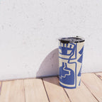 Modern Abstract Minimal Shapes 53 Cobalt Blue Travel Mug Gallery Image 4