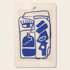 Modern Abstract Minimal Shapes 53 Cobalt Blue Cutting Board Gallery Image 1