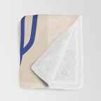 Modern Abstract Minimal Shapes 53 Cobalt Blue Throw Blanket Gallery Image 3