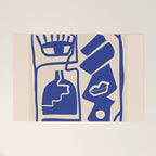 Modern Abstract Minimal Shapes 53 Cobalt Blue Welcome Mat Gallery Image 1