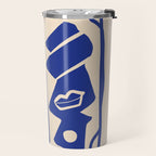 Modern Abstract Minimal Shapes 53 Cobalt Blue Travel Mug Gallery Image 2