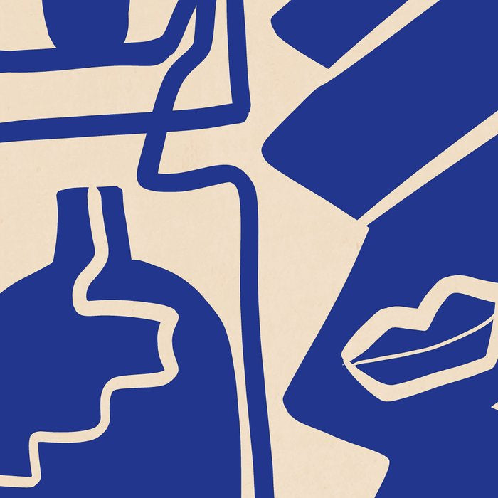 Modern Abstract Minimal Shapes 53 Cobalt Blue Coffee Mug Gallery Image 2