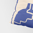 Modern Abstract Minimal Shapes 53 Cobalt Blue Pillow Sham Gallery Image 4