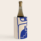 Modern Abstract Minimal Shapes 53 Cobalt Blue Wine Chiller Gallery Image 2