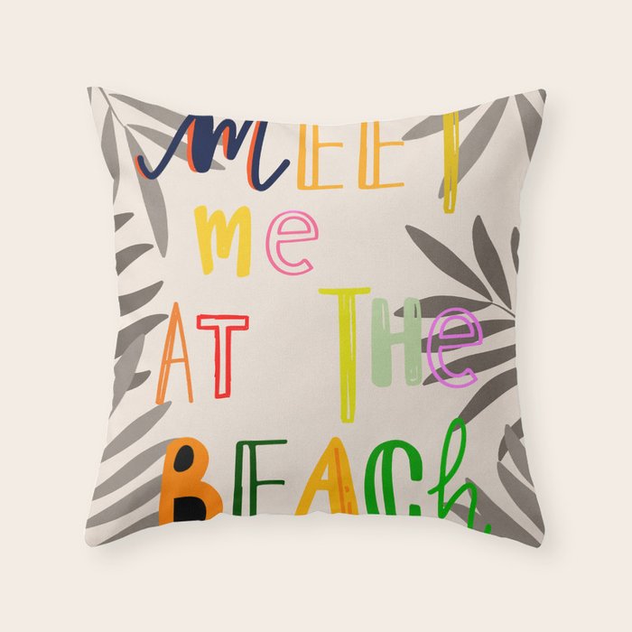 Meet Me at the Beach 2 Throw Pillow Gallery Image 6