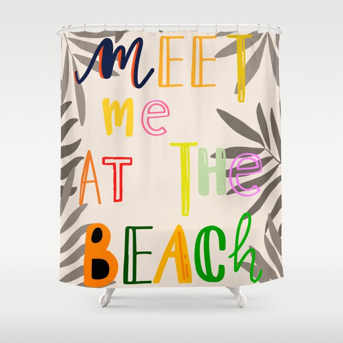 Meet Me at the Beach 2 Shower Curtain Gallery Image 1
