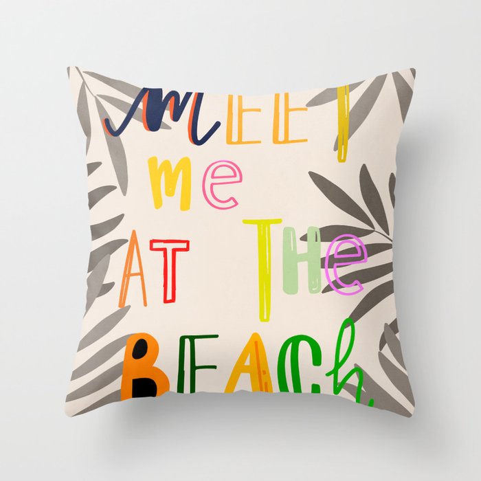 Meet Me at the Beach 2 Throw Pillow Gallery Image 6