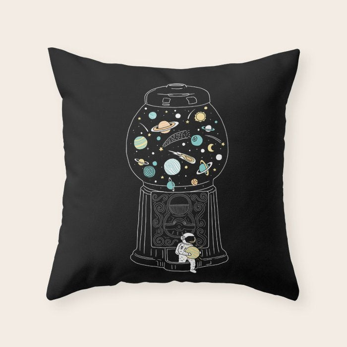 My Childhood Universe 2 Throw Pillow Gallery Image 1