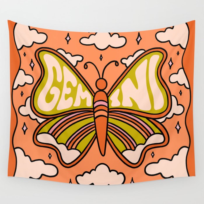 Gemini Butterfly Wall Tapestry Gallery Image 4