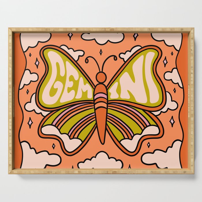 Gemini Butterfly Serving Tray Gallery Image 1