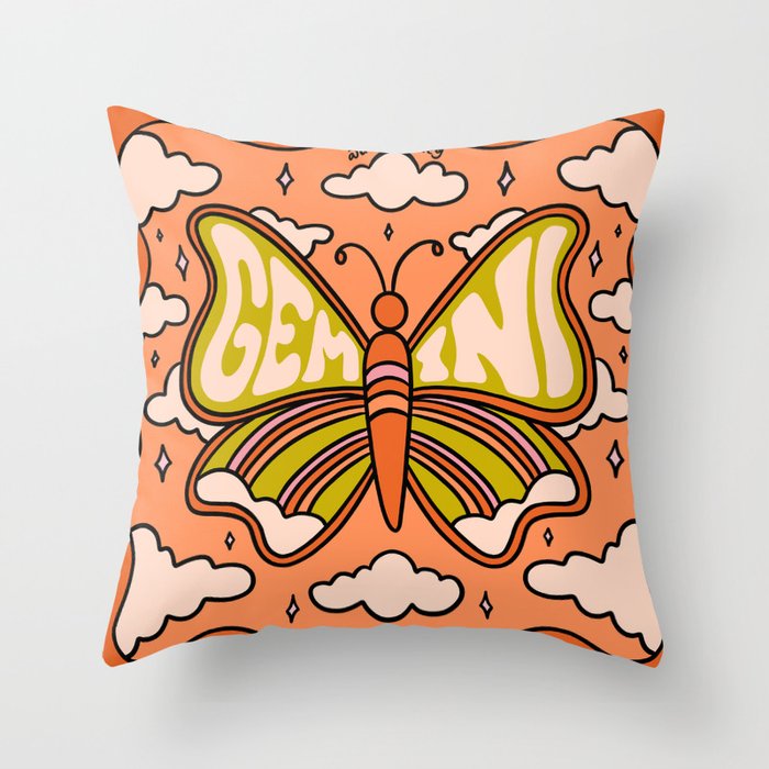 Gemini Butterfly Throw Pillow Gallery Image 6