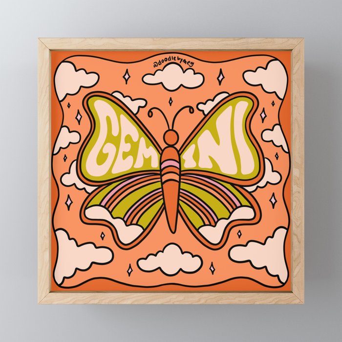 Gemini Butterfly Mini Art Print Gallery Image 1