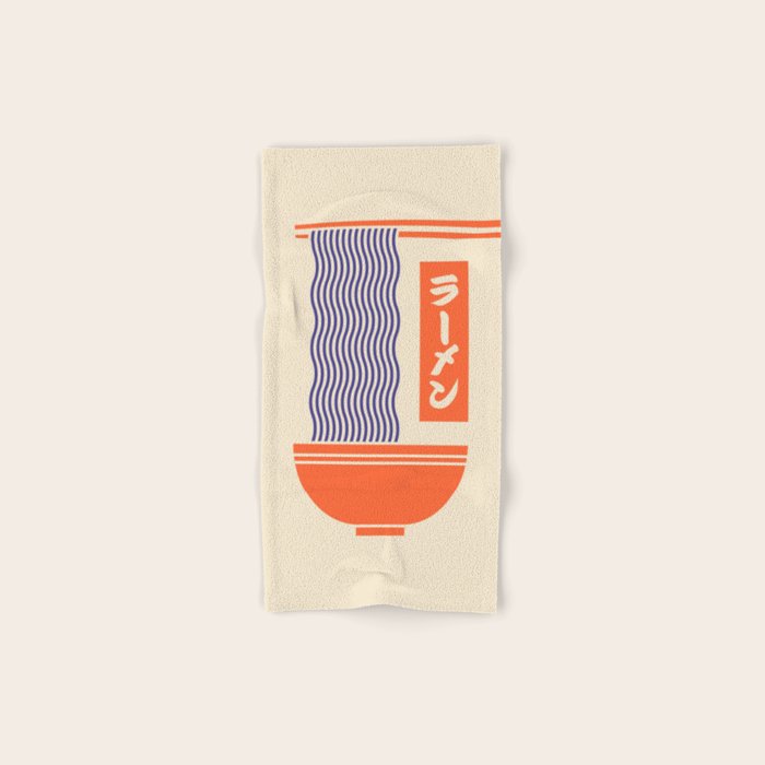 Ramen Minimal - Cream Bath Towel Gallery Image 1