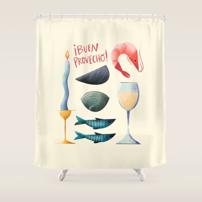 Dinner in Spain Shower Curtain Gallery Image 1