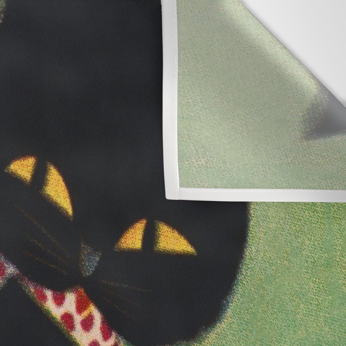 Vintage Japanese Black Cat Wall Tapestry Gallery Image 3