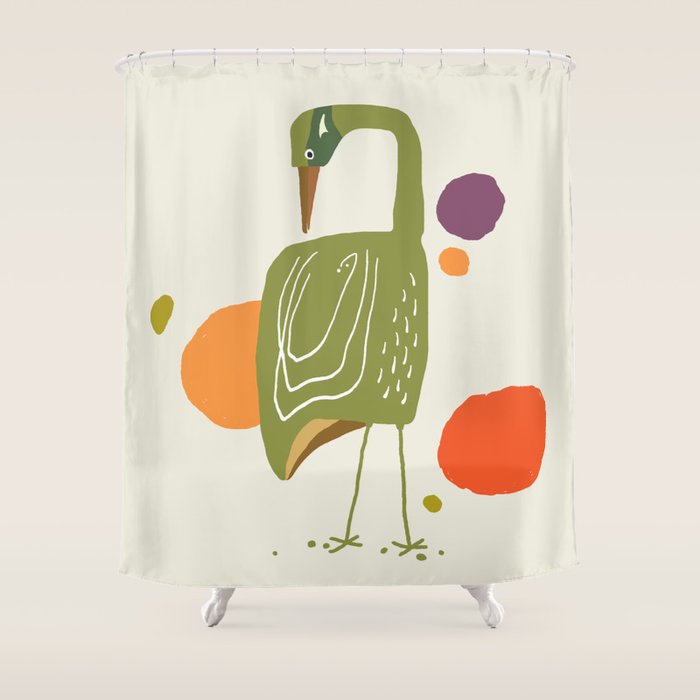 Quirky Brolga Shower Curtain Gallery Image 1